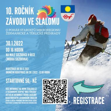 Plakát závodů ve slalomu